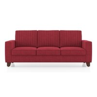 Apollo Neo 3 Seater Fabric Sofa in Salsa Red Colour (Back Height : Regular, Cushion Type : Hard)
