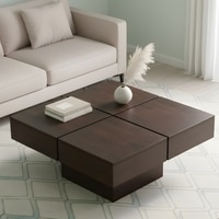 Montreal Sheesham Wood Coffee Table In Walnut Finish