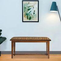 Graeae Solid Wood Bench In Provincial Teak Finish