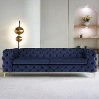 Cherish Fabric Sofa - Navy Blue