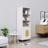 Hexa Engineered Wood Bookshelf Wooden Multipurpose Storage Rack in Frosty White Colour