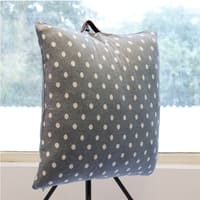 Dottie Knit Cushion Cover  Light Grey Natural 27.5X27.5  Inches