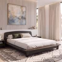 Tahiti Platform Bed Queen Dark Chestnut Finish