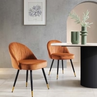 Momence Metal Accent Chair in Orange Colour
