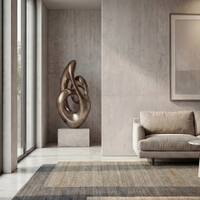 Jaipur Rugs Geometric Jute 6x9 Feet Smoke Grey And Eclipse Dhurrie Carpet For Living Room