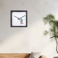 Sagittarius Zodiac Wooden Wall Clock with Artistic Archer Illustration