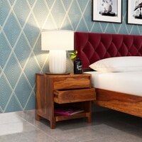 UnicornSolid Wood  Bedside Table in Honey Finish