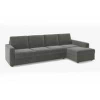 Apollo Compact Sofa (Colour : Ash Grey Velvet, Cushion : Soft, Back Type : Regular, Seating Capacity : Right Aligned 3 Seater + Right Aligned Chaise)