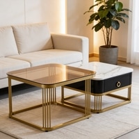 Verve Nesting Tables With White Drawer