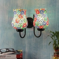 Pelham Multicolour Glass Wall Light