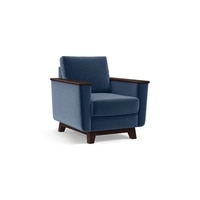Corby Premium 1 Seater Fabric Sofa in Lapis Blue Colour