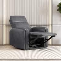 Venezia One Seater Motorized Leather Recliner in Smoke Grey Colour
