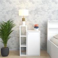 Kairi Engineered Wood Bedside Table in White Finish