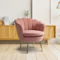 Melta Fabric Accent Chair in Green Colour