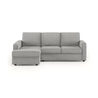 Apollo Compact Sofa (Colour : Vapour Grey, Cushion : Soft, Back Type : Regular, Seating Capacity : Left Aligned 2 Seater + Left Aligned Chaise)