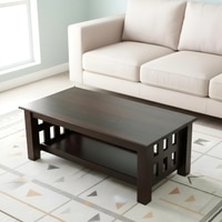 Blairs Sheesham Wood Coffee Table In Dark Walnut Finish