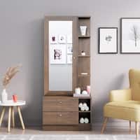 Hexa Red Wooden Dressing Table in Flower Wenge Colour