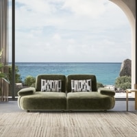 Soho 3 Seater Fabric Sofa In Fern Fabric