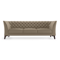 Weston 3 Seater Half Leather Sofa in Cappuccino Colour