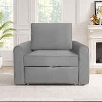 Clevam  Pull Out Sofa cum Bed  in Grey Colour