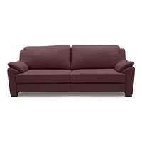 Farina 3 Seater Half Leather Sofa in Wine Colour