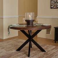 Vervella Shine Solid Wood 4 Seater Dining Table in Brown Finish