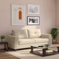 Edward 3 Seater Fabric Sofa (Pearl White)