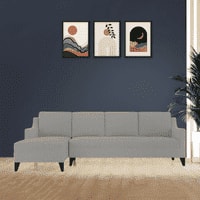 Left Aligned 3 Seater Left Aligned Chaise Light Grey Sofa Cover