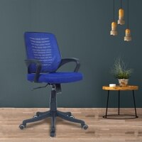 Diicea Mid Back Ergonomic Chair in Blue Colour