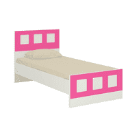 Cordoba Engineered Wood Bed in Ivory Barbie Pink Colour