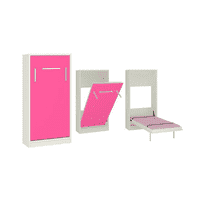 Mystica Engineered Wood Bed in Barbie Pink Colour