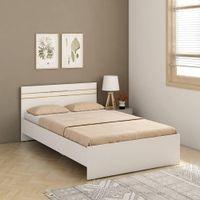 Kane Double Bed In Frosty White Color