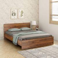 Amber Queen Bed In Natural Teak Finish