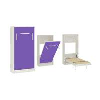 Mystica Engineered Wood Bed in Lavender Purple Colour