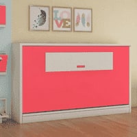 Mystica Engineered Wood Bed in Strawberry Pink Colour