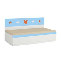 Renata Engineered Wood Box Storage Bed in Sky Blue Colour