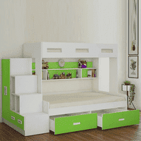 Austin Engineered Wood Box & Drawer Storage Bunk Bed Verdant Green