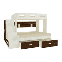 Austin Engineered Wood Box & Drawer Storage Bunk Bed Coffee Walnut