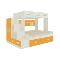 Austin Engineered Wood Box & Drawer Storage Bunk Bed Mango Yellow