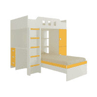 Siona Engineered Wood Box & Drawer Storage Bunk Bed Mango Yellow