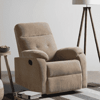 Rx5 Fabric One Seater Manual Recliner in Belgian Beige Colour
