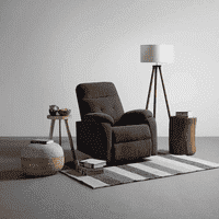 Rx5 Fabric One Seater Manual Recliner in Italian Grey Colour