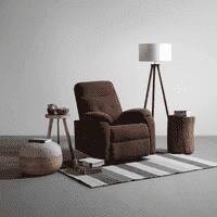 Rx5 Fabric One Seater Manual Recliner in Turkish Brown Colour