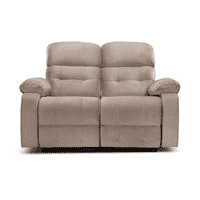 Avion Fabric Two Seater Manual Recliner in Beige Colour