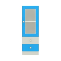 Regalia Engineered Wood  Bookshelf in Azure Blue Finish