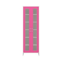 Jazlyn Engineered Wood  Bookshelf in Barbie Pink Finish