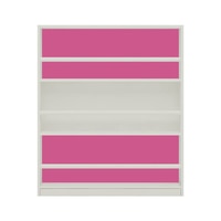Kelsey Solid Wood  Bookshelf in Barbie Pink Finish