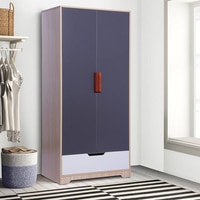 Wardrobe Graphite grey & New light walnut in walnut finish