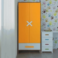 Novara 2 Door Wardrobein Mango Yellow Colour