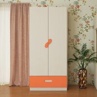 Emelia Engineered Wood Wardrobe in Orange Colour